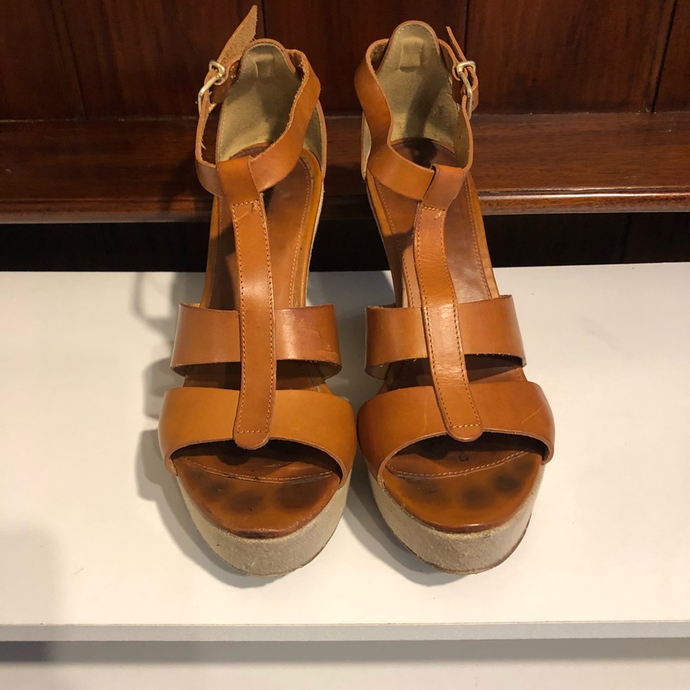 Jcrew Leather Platform Wedges - image 6